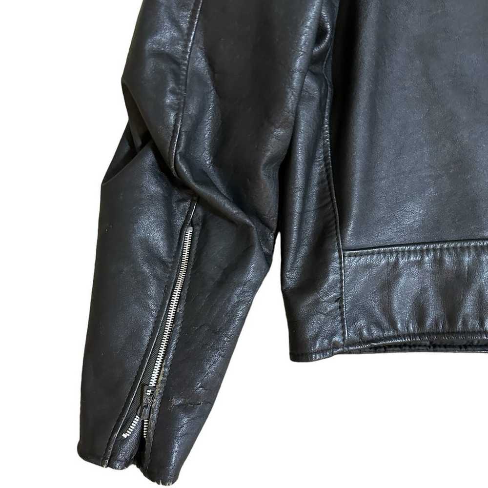 Vintage Excelled Black Leather Motorcycle jacket … - image 10