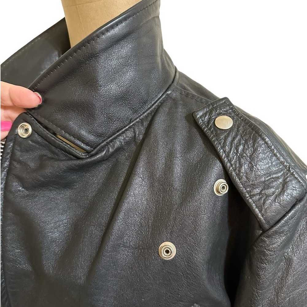 Vintage Excelled Black Leather Motorcycle jacket … - image 12