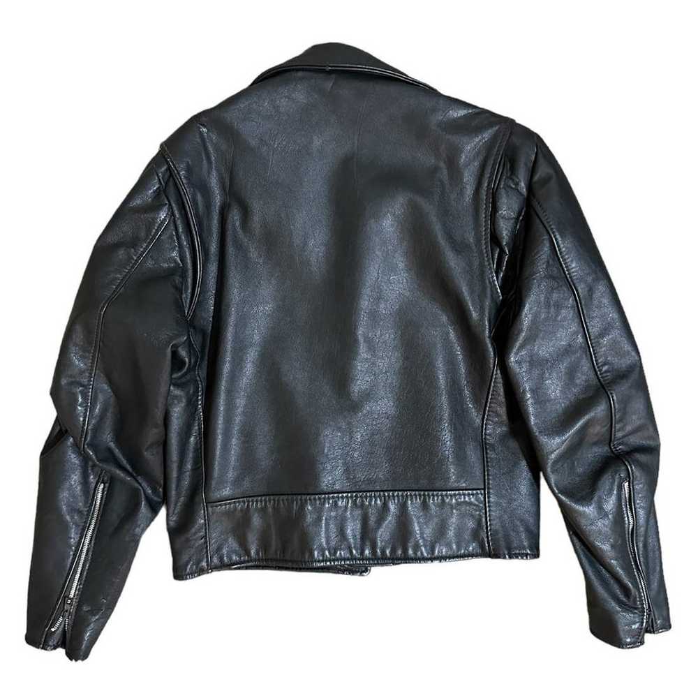 Vintage Excelled Black Leather Motorcycle jacket … - image 3