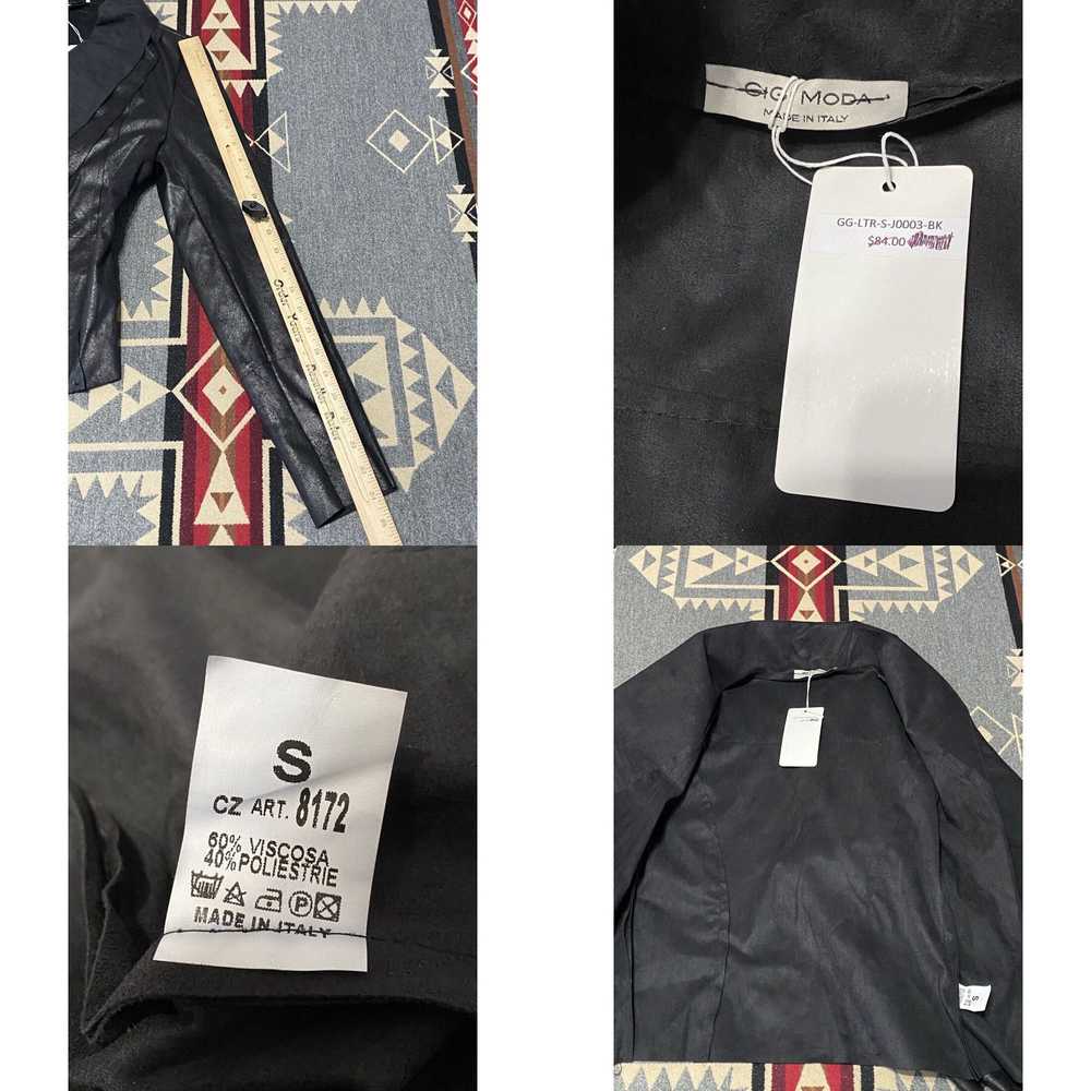 Vintage Gigi Moda Womens Jacket S Black Faux Sued… - image 4