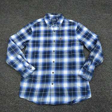 Chaps Chaps Shirt Adult Small Blue & White Plaid … - image 1