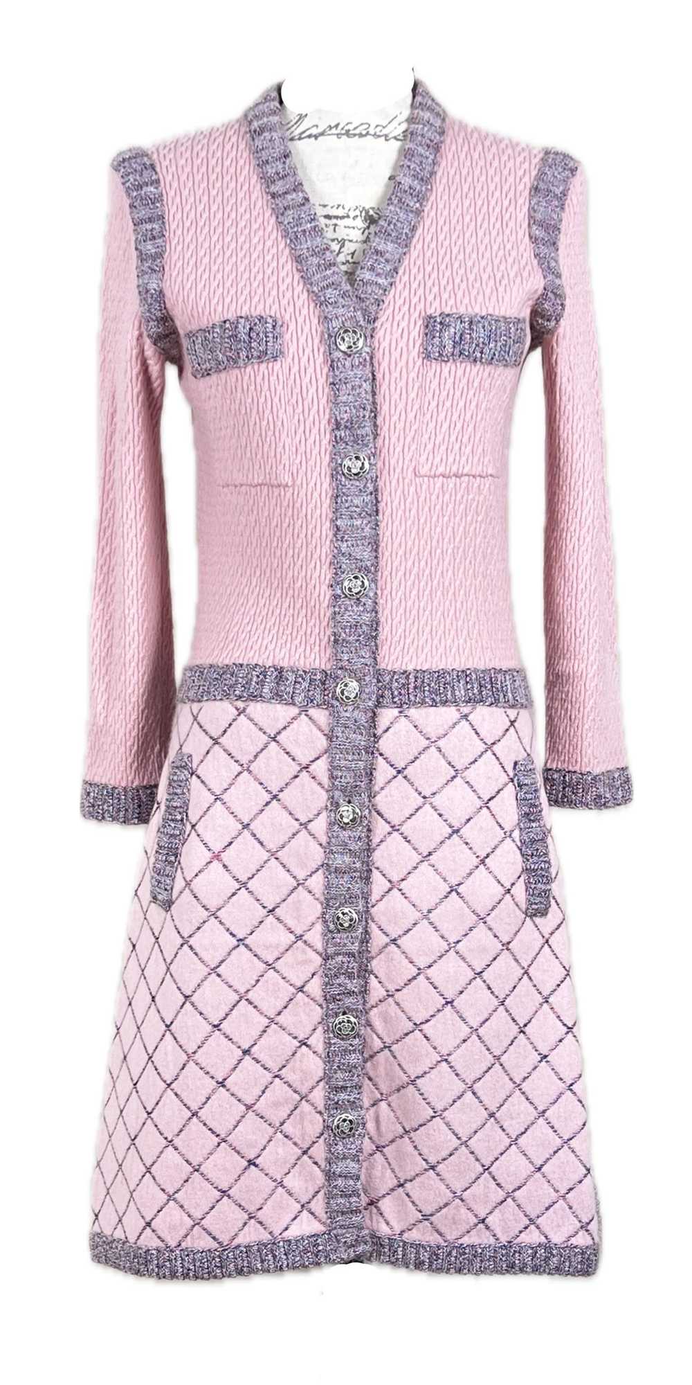 Product Details Chanel Pink Knitted Dress with Ca… - image 2