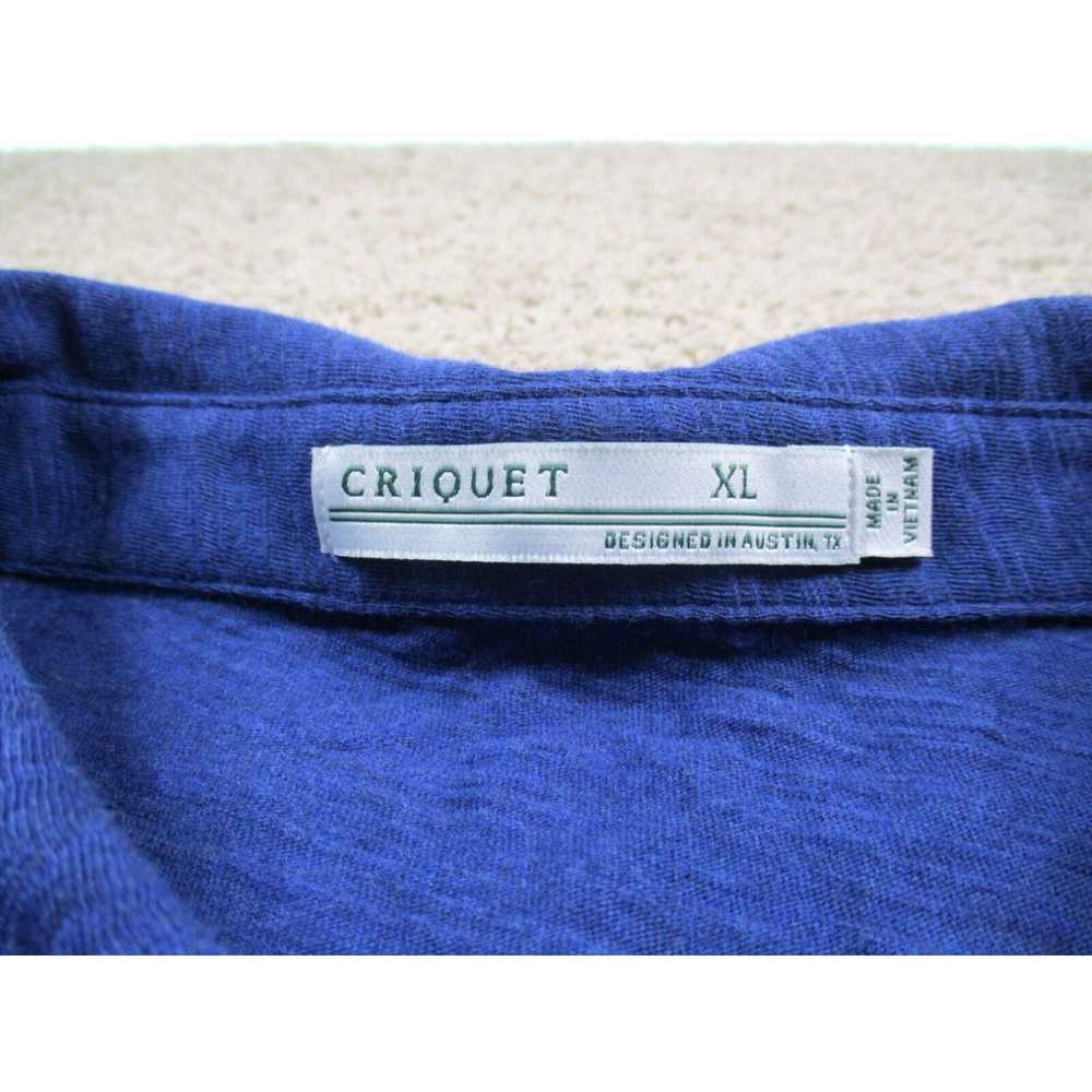 Vintage Criquet Polo Shirt Mens XL Blue Short Sle… - image 3