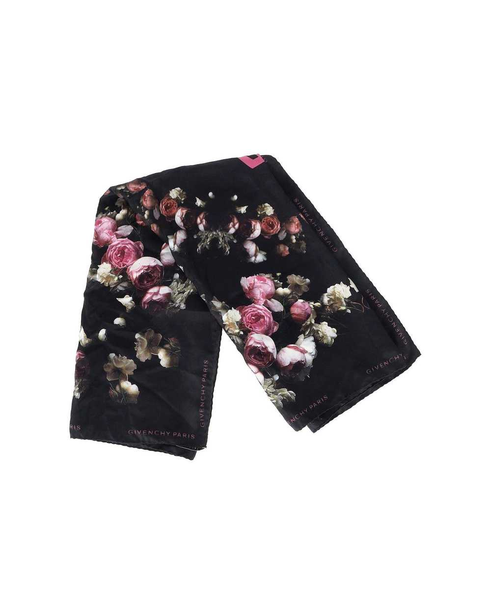 Product Details Givenchy Black Floral Silk Scarf - image 3
