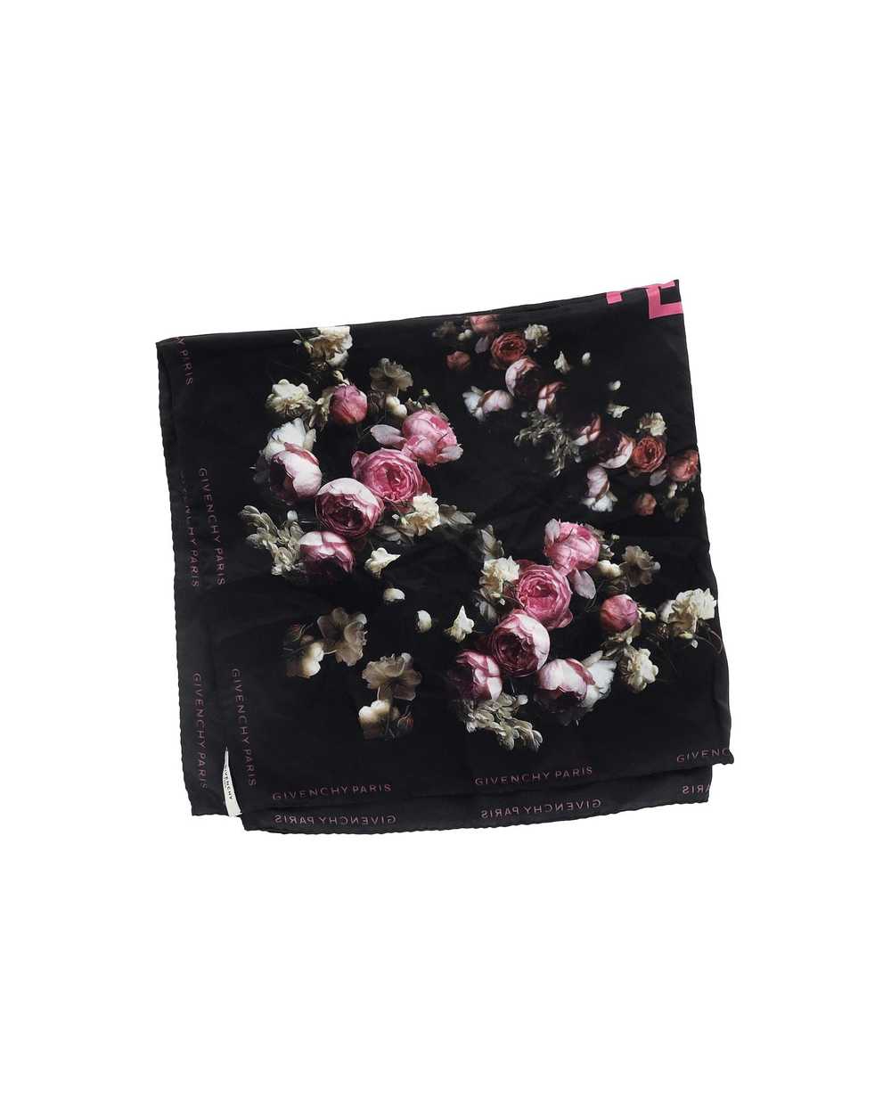 Product Details Givenchy Black Floral Silk Scarf - image 4
