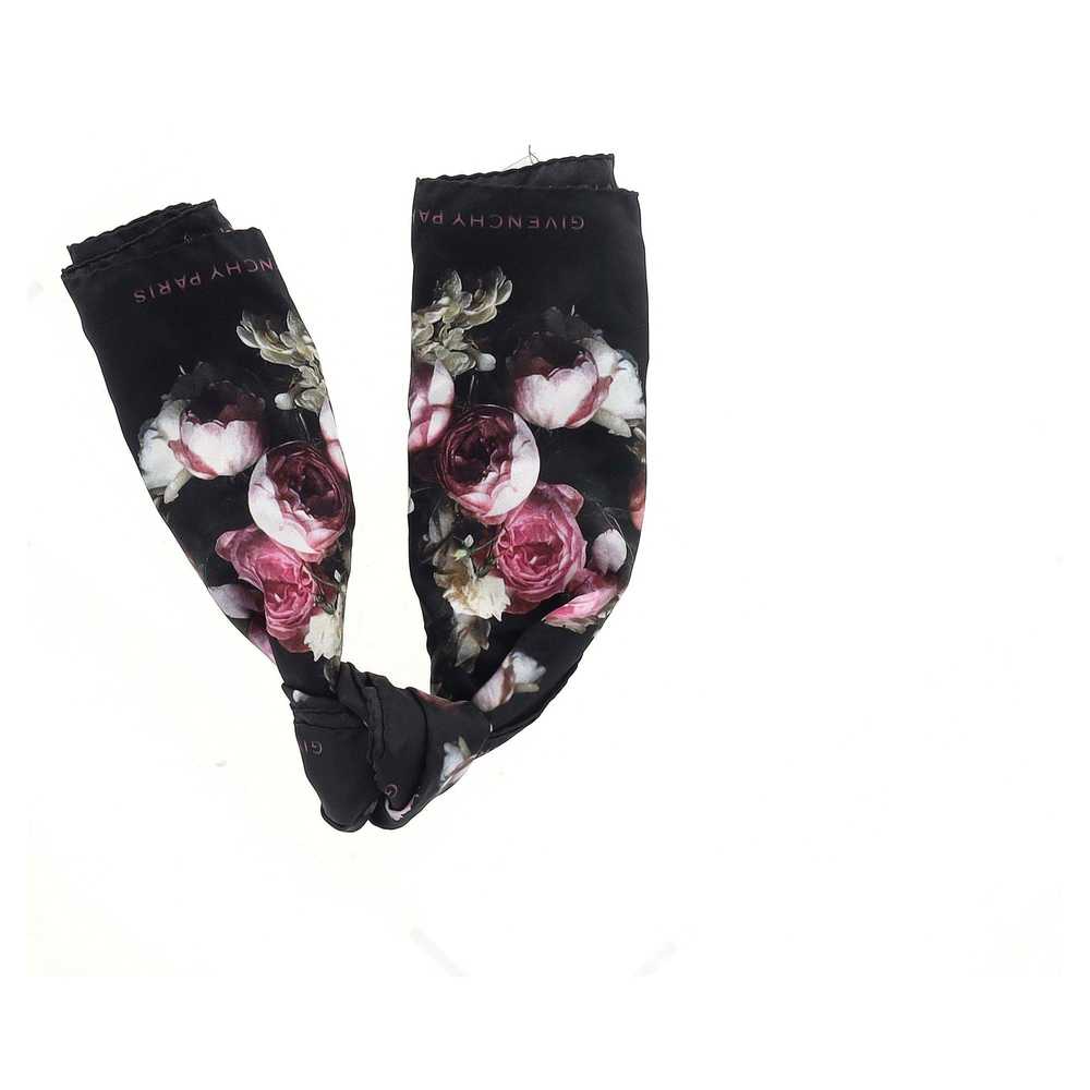 Product Details Givenchy Black Floral Silk Scarf - image 6