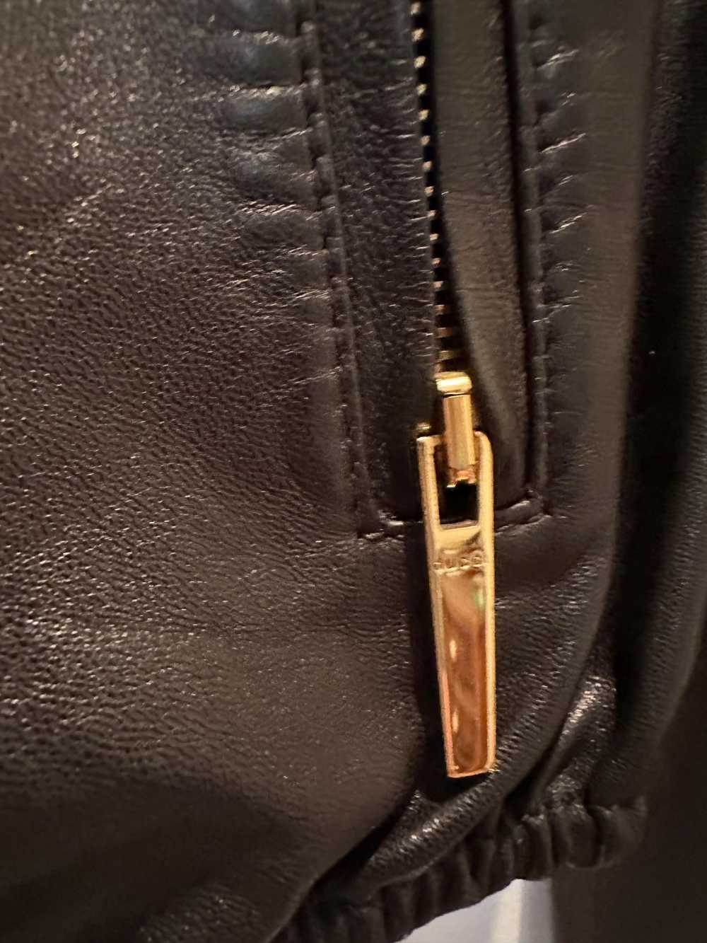 Product Details Gucci Black Leather Bomber Jacket - image 7