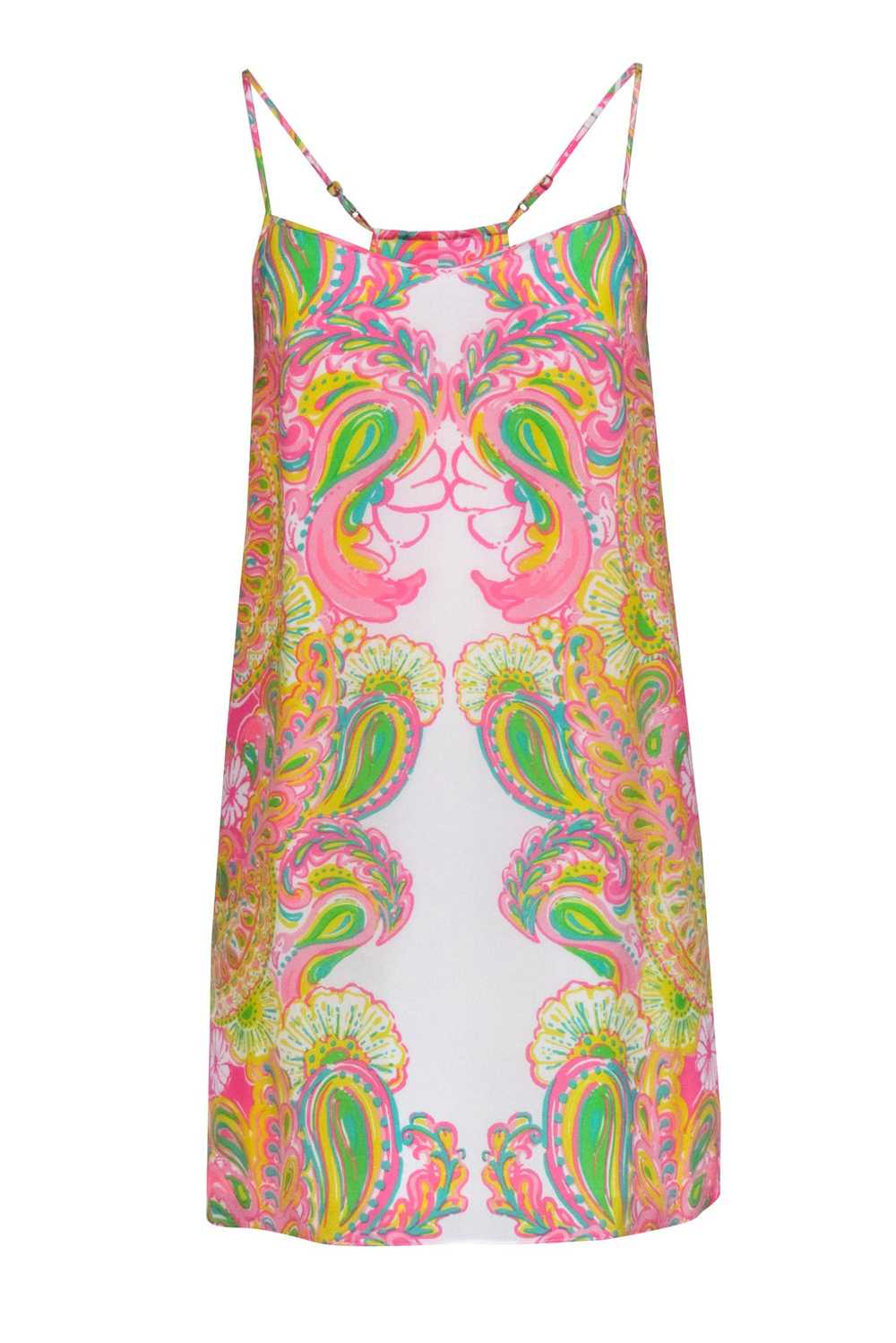 Lilly Pulitzer - Pink, White, & Yellow Paisley Pr… - image 1
