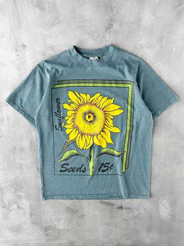 Sunflower Seeds Graphic T-Shirt 90's - Large - image 1