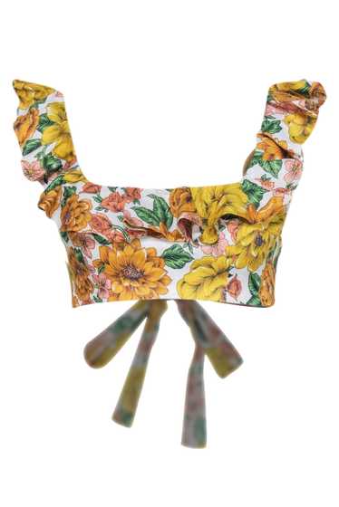 Zimmerman - White w/ Yellow & Peach Floral Print L