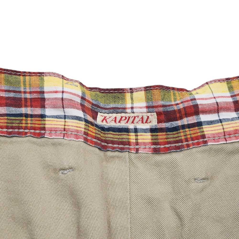 M KAPITAL Shorts Linen Madras PLAID - image 3