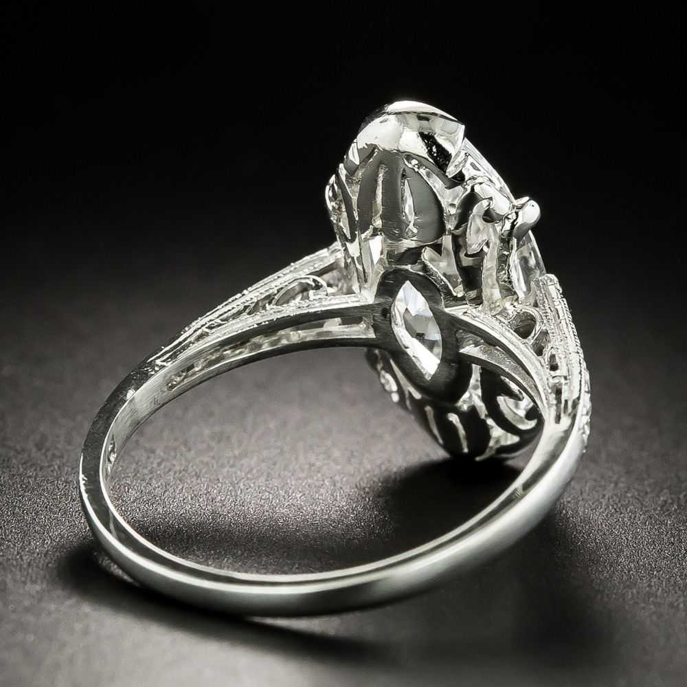 Rare Art Deco 4.45 Carat Oval Diamond Engagement … - image 4