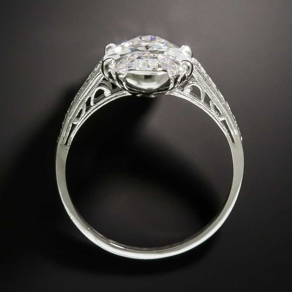 Rare Art Deco 4.45 Carat Oval Diamond Engagement … - image 5