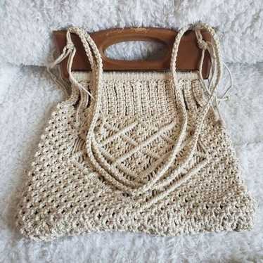 Bohemian Vintage Crocheted Shoulder Bag Purse