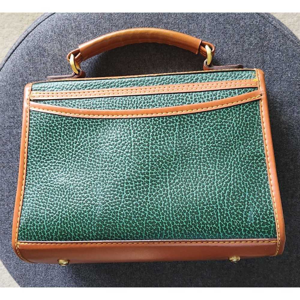 Vintage  Dooney & Bourke Green Pebble Leather Bro… - image 2