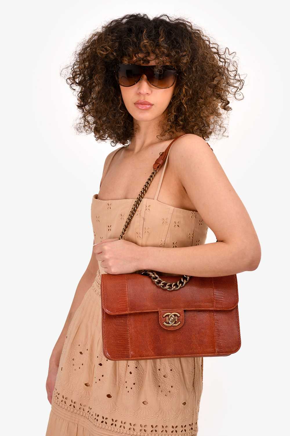 Pre-Loved Chanel™ 2013-14 Brown Lizard Perfect Ed… - image 2