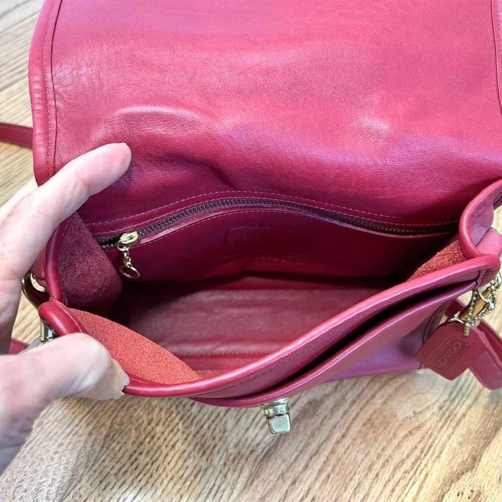 OFFER PENDING! Coach Vintage Red Leather Top Hand… - image 12