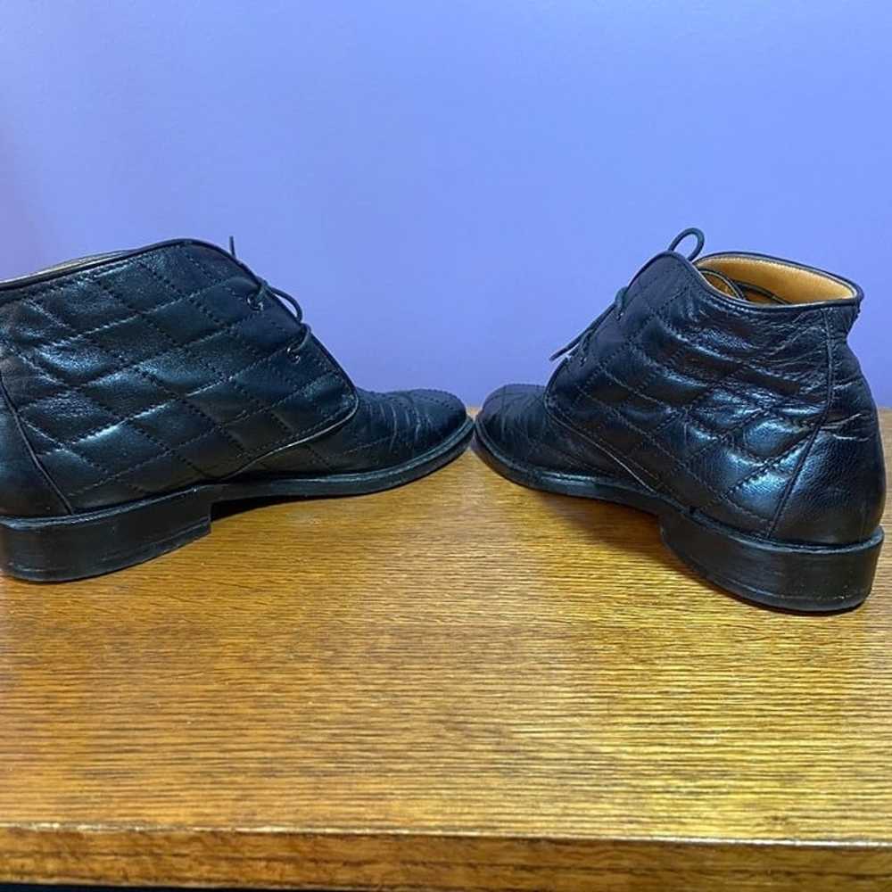 Vintage Cole Haan Women's Quilted Black Leather D… - image 7