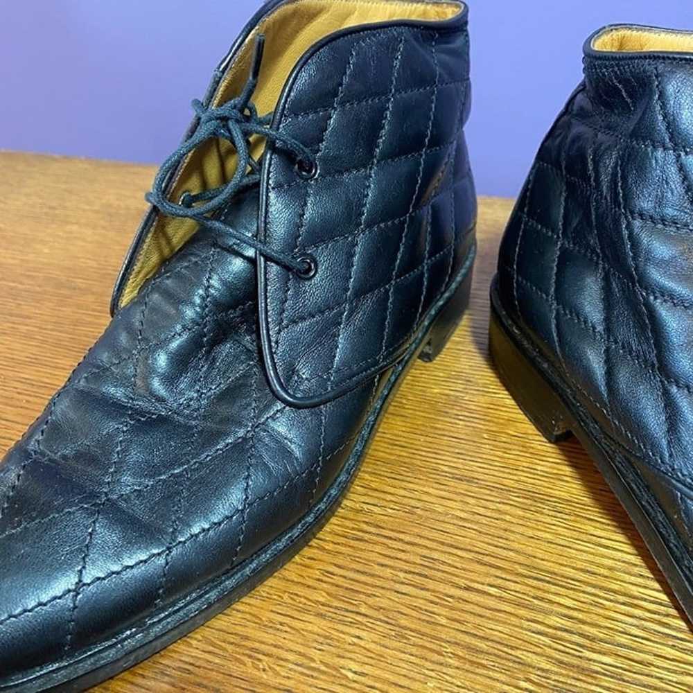 Vintage Cole Haan Women's Quilted Black Leather D… - image 9