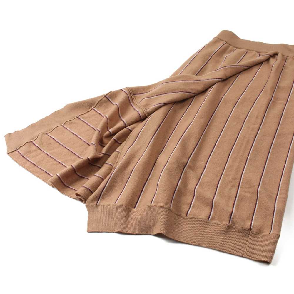 Stella McCartney Knit Skirt Stripe Wool Beige Bor… - image 5