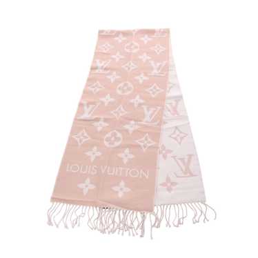 Louis Vuitton LV Essential Beige Rose Scarf Wool … - image 1