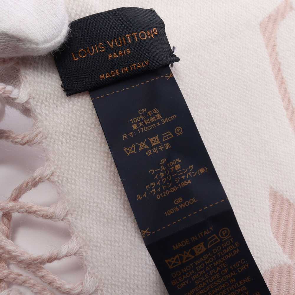 Louis Vuitton LV Essential Beige Rose Scarf Wool … - image 2