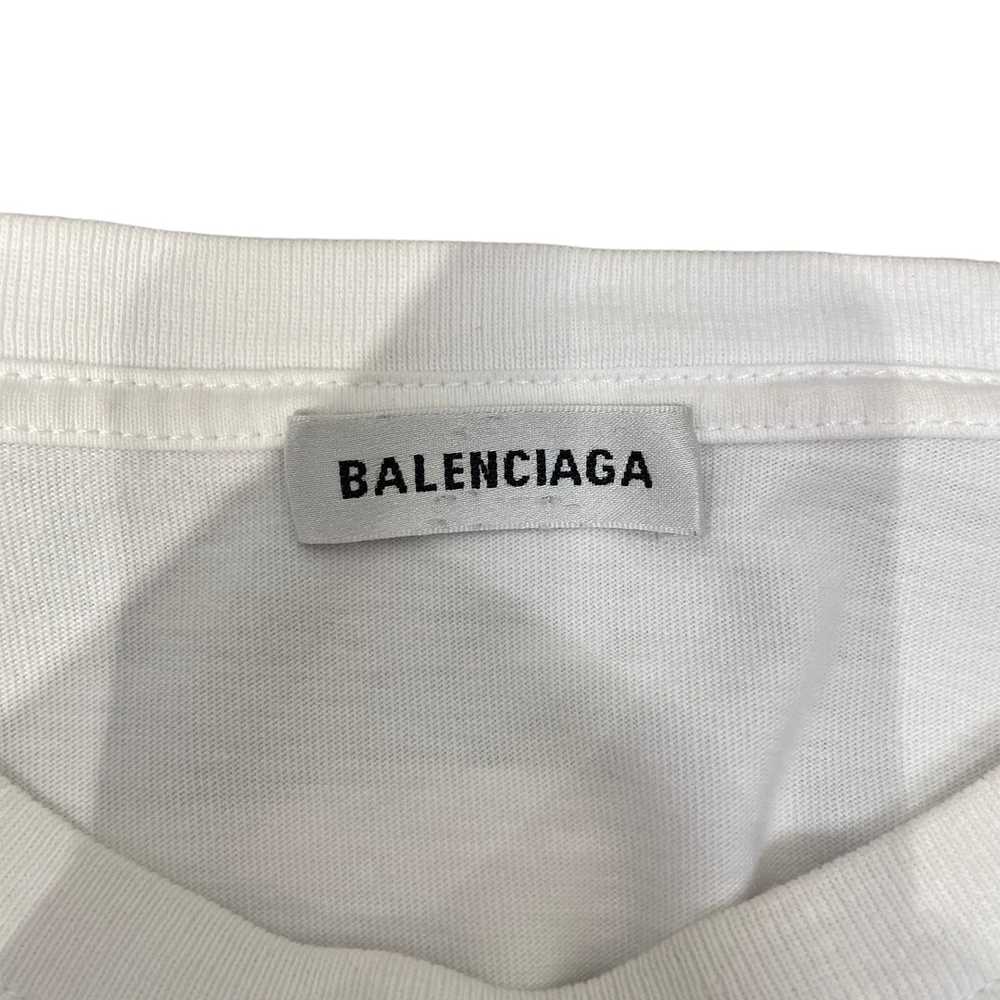 BALENCIAGA/T-Shirt/L/Cotton/WHT/EMBROIDERED LOGO - image 3