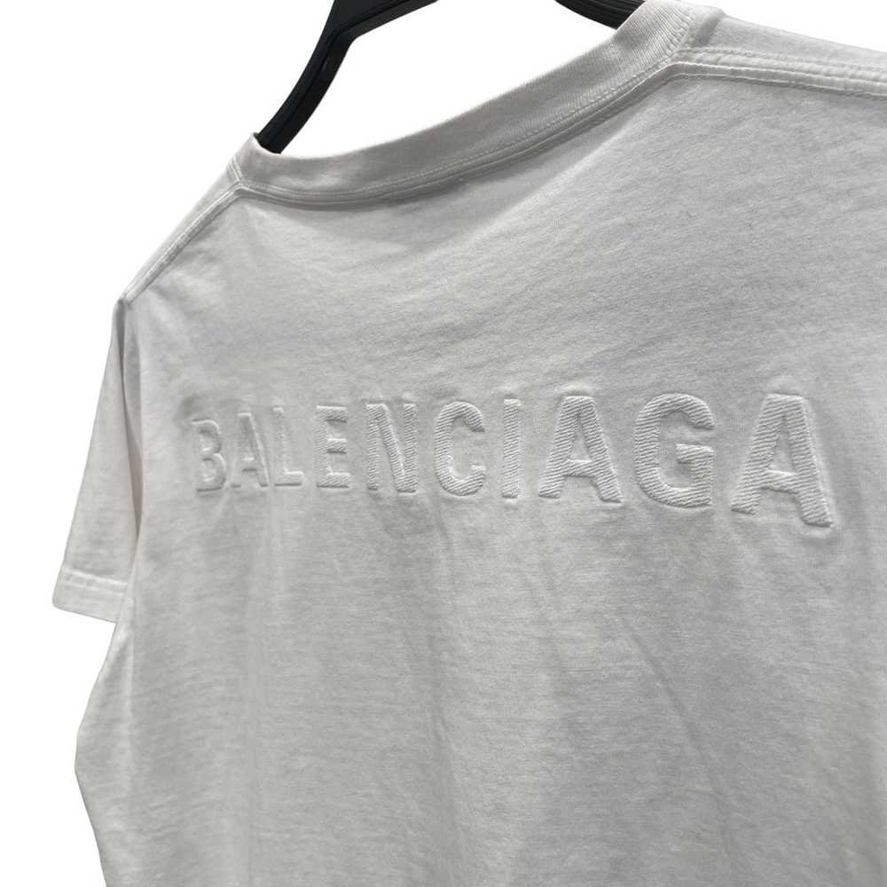 BALENCIAGA/T-Shirt/L/Cotton/WHT/EMBROIDERED LOGO - image 8