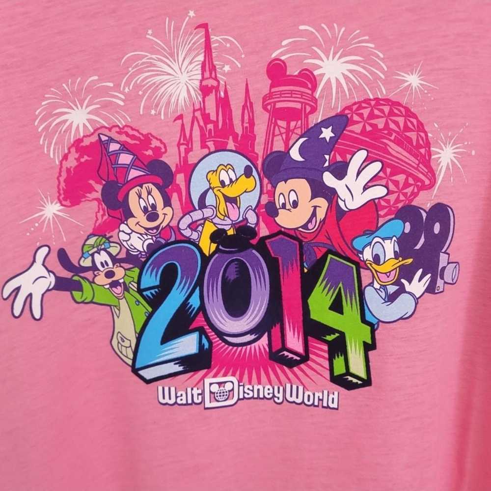 2014 Disney Pink Disney World tshirt - image 2