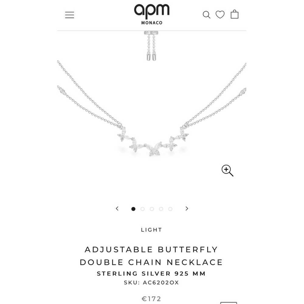 APM Monaco Silver necklace - image 7