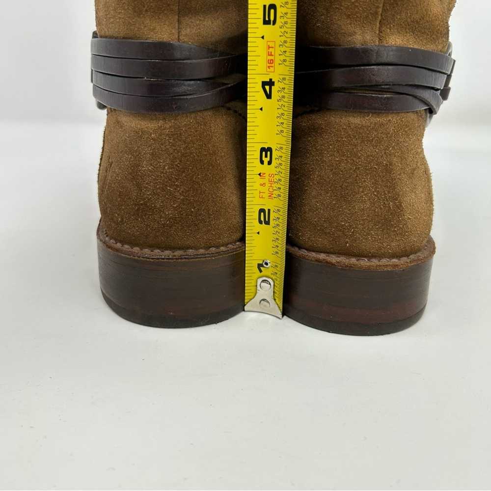 Frye Harness Tan Brown Leather Pull On Heeled Ank… - image 10