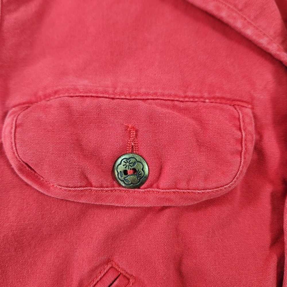Vintage 90s Red Denim Button Up Vest Liz Wear Twe… - image 3