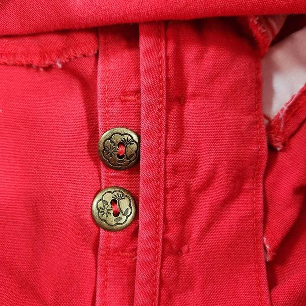 Vintage 90s Red Denim Button Up Vest Liz Wear Twe… - image 4