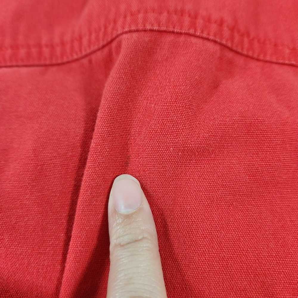 Vintage 90s Red Denim Button Up Vest Liz Wear Twe… - image 8