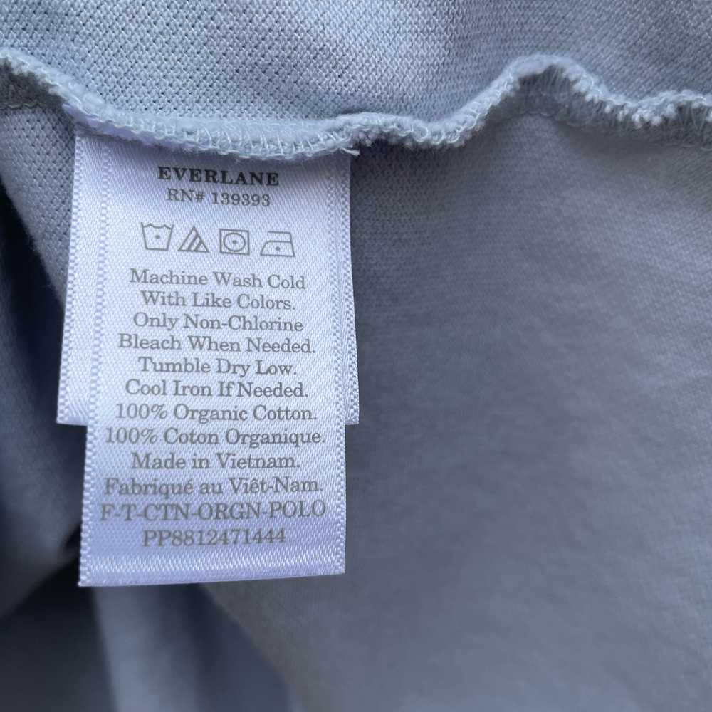 Everlane Blue Grey Organic Polo Shirt Medium Unif… - image 5