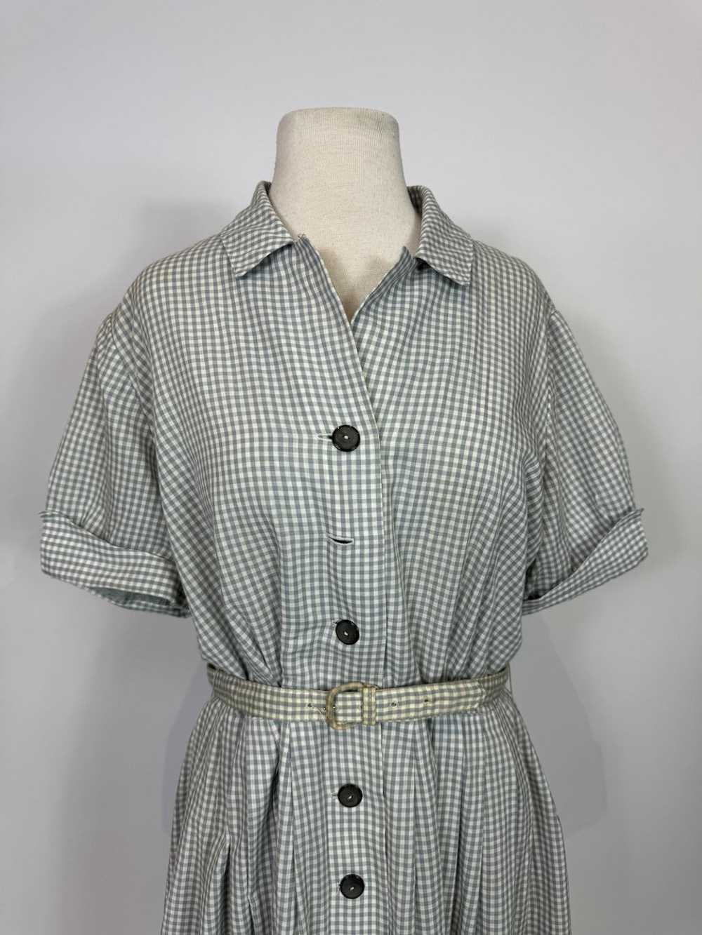 1950s - 1960s George Hess Blue and White Gingham … - image 2