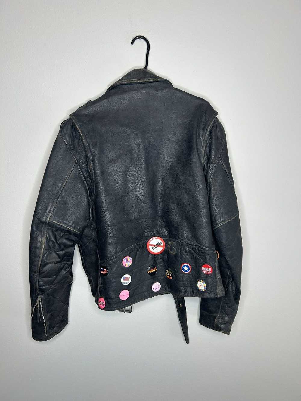Vintage Vintage button pin leather jacket - image 2