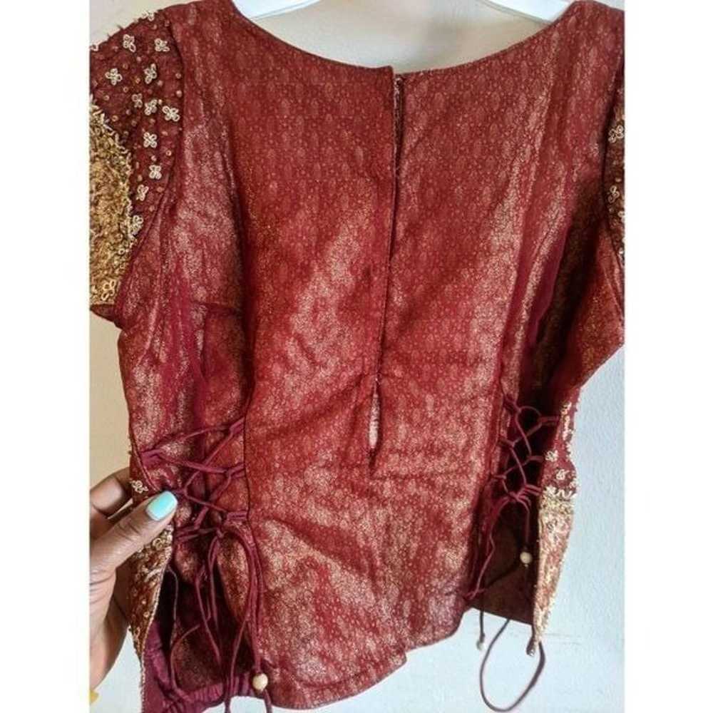 Boutique Women's Handmade Bead Embroidered Blouse… - image 9