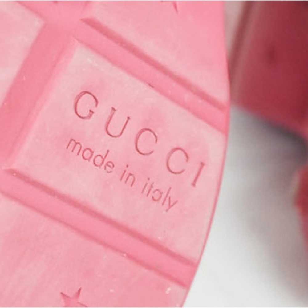 Gucci Pink Rhyton Leather Sneaker Size 7 - image 12