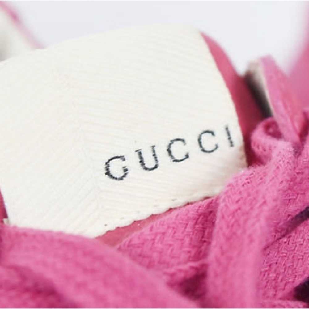 Gucci Pink Rhyton Leather Sneaker Size 7 - image 9