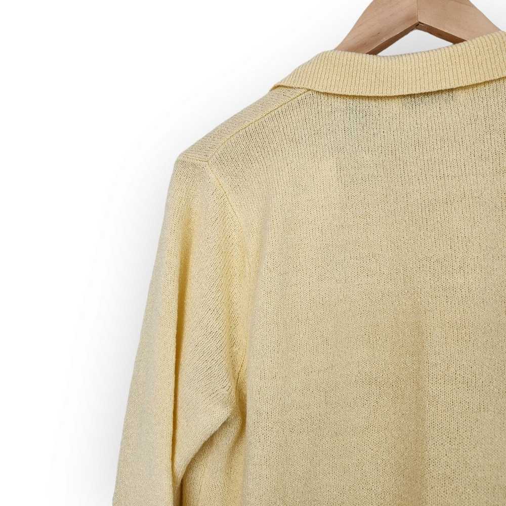 Vintage White Stag Yellow Terry Knit Long Sleeve … - image 3