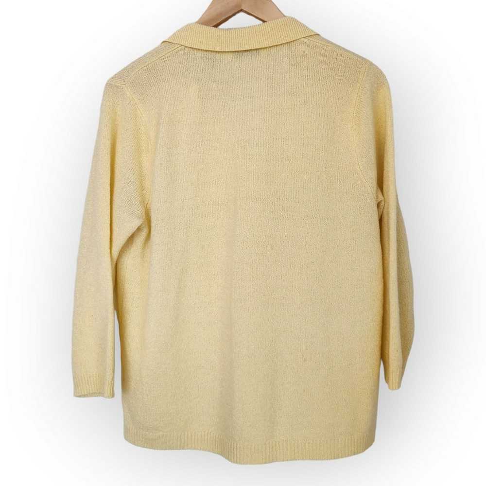 Vintage White Stag Yellow Terry Knit Long Sleeve … - image 6