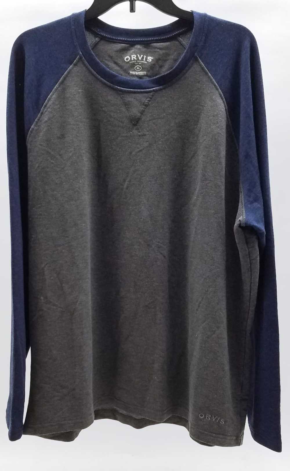 Men's ORVIS Gray/Blue T Shirt XL - image 1