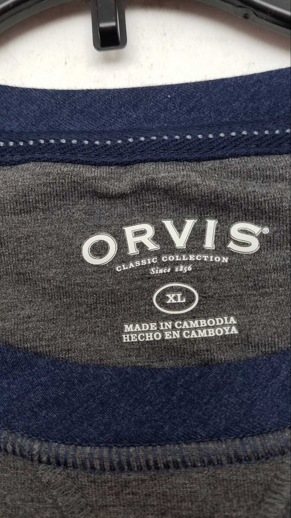 Men's ORVIS Gray/Blue T Shirt XL - image 3