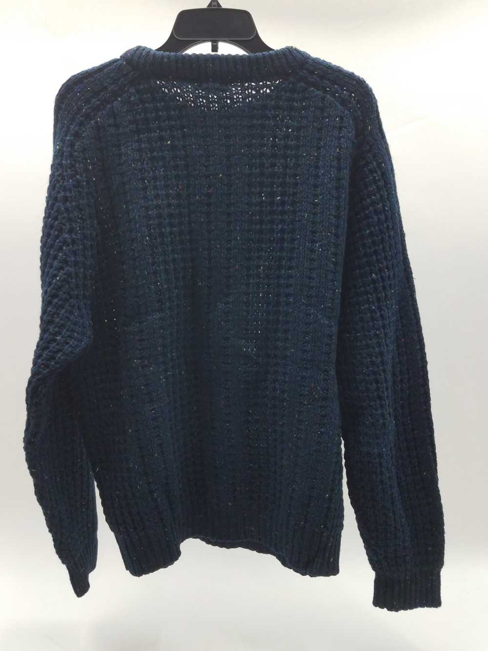Men's ORVIS Blue Blend Pullover 100% Wool Sweater… - image 3