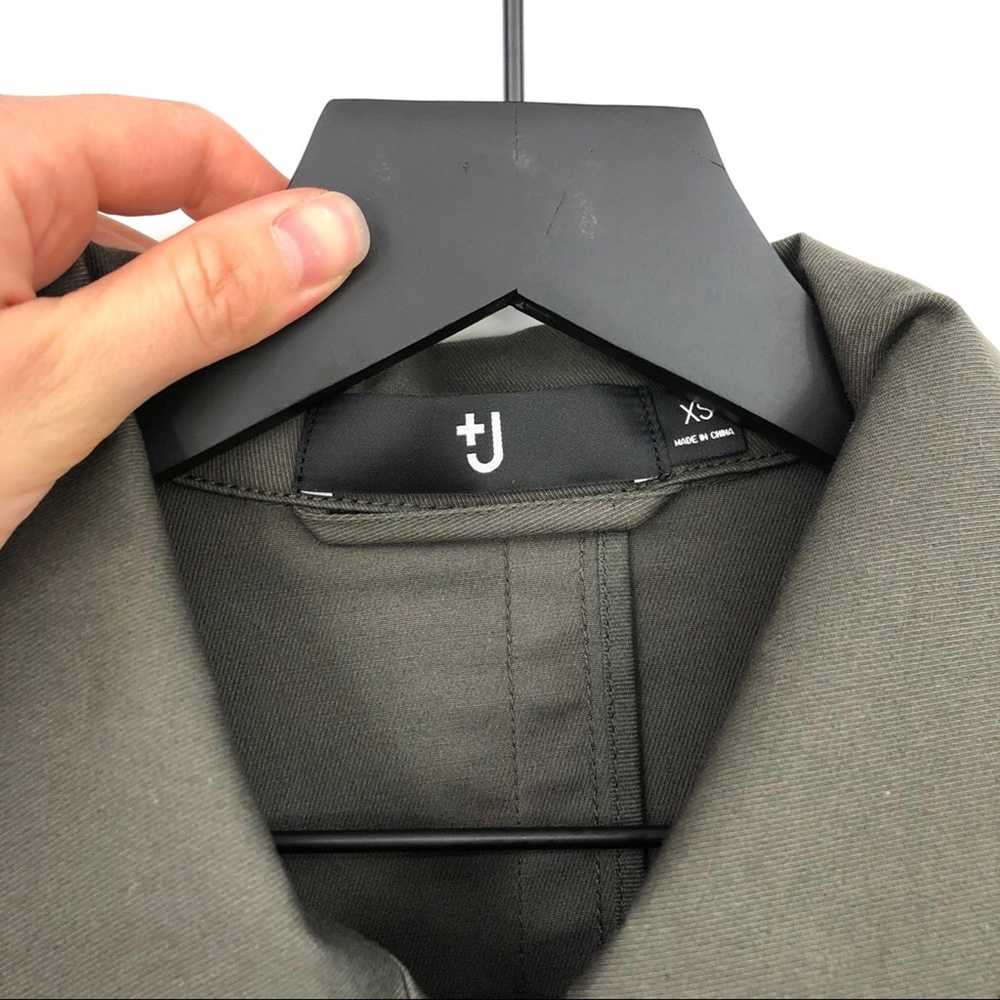 UNIQLO +J Soutien Collar Short Coat Olive XS - image 5