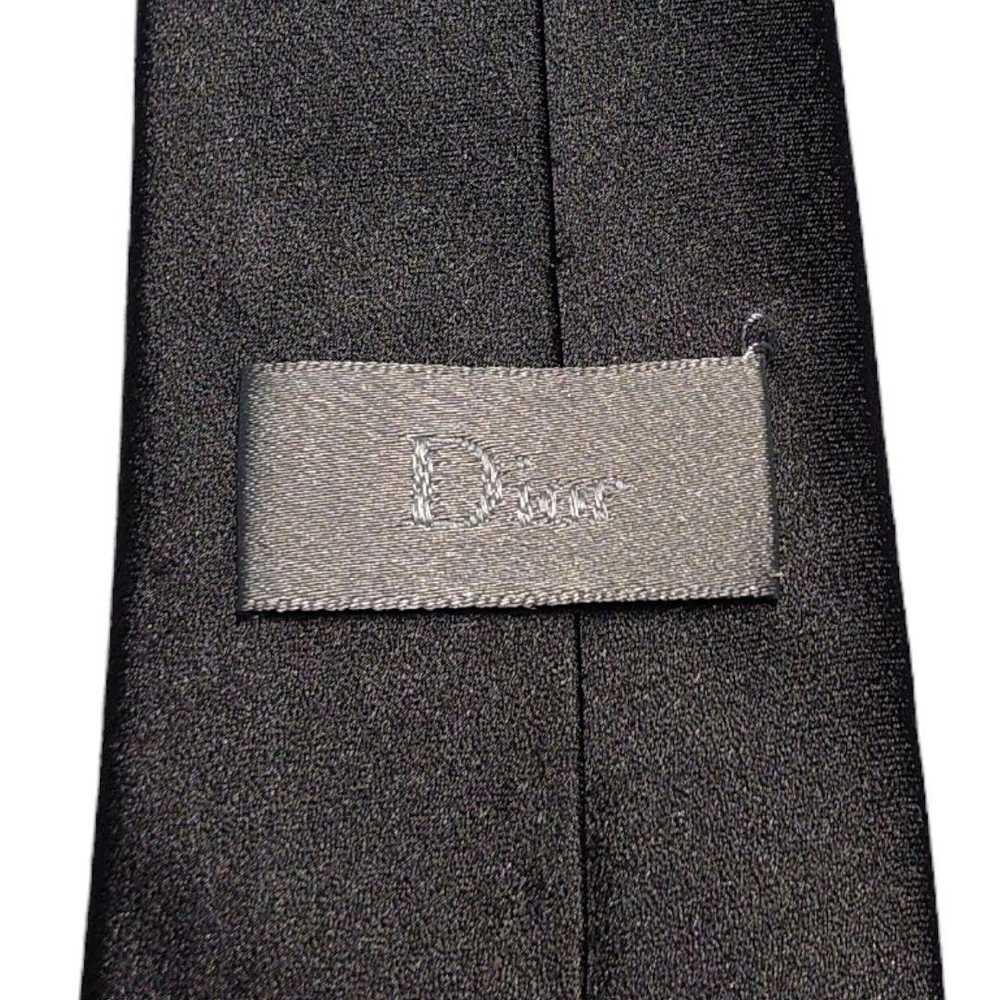 Dior Homme Gray Solid Plate Gloss Plain mens tie - image 4