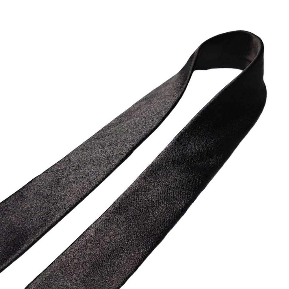 Dior Homme Gray Solid Plate Gloss Plain mens tie - image 8