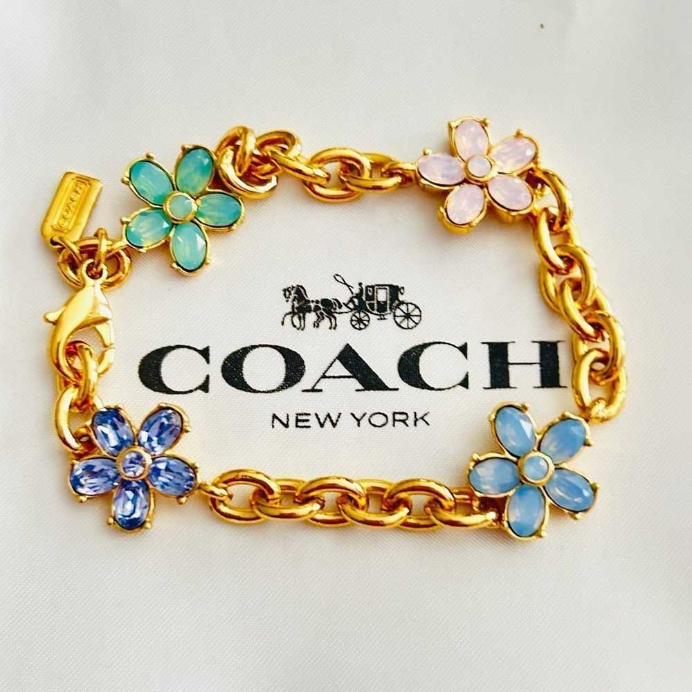 NWOT Coach Tea rose Flower Bracelet - image 1