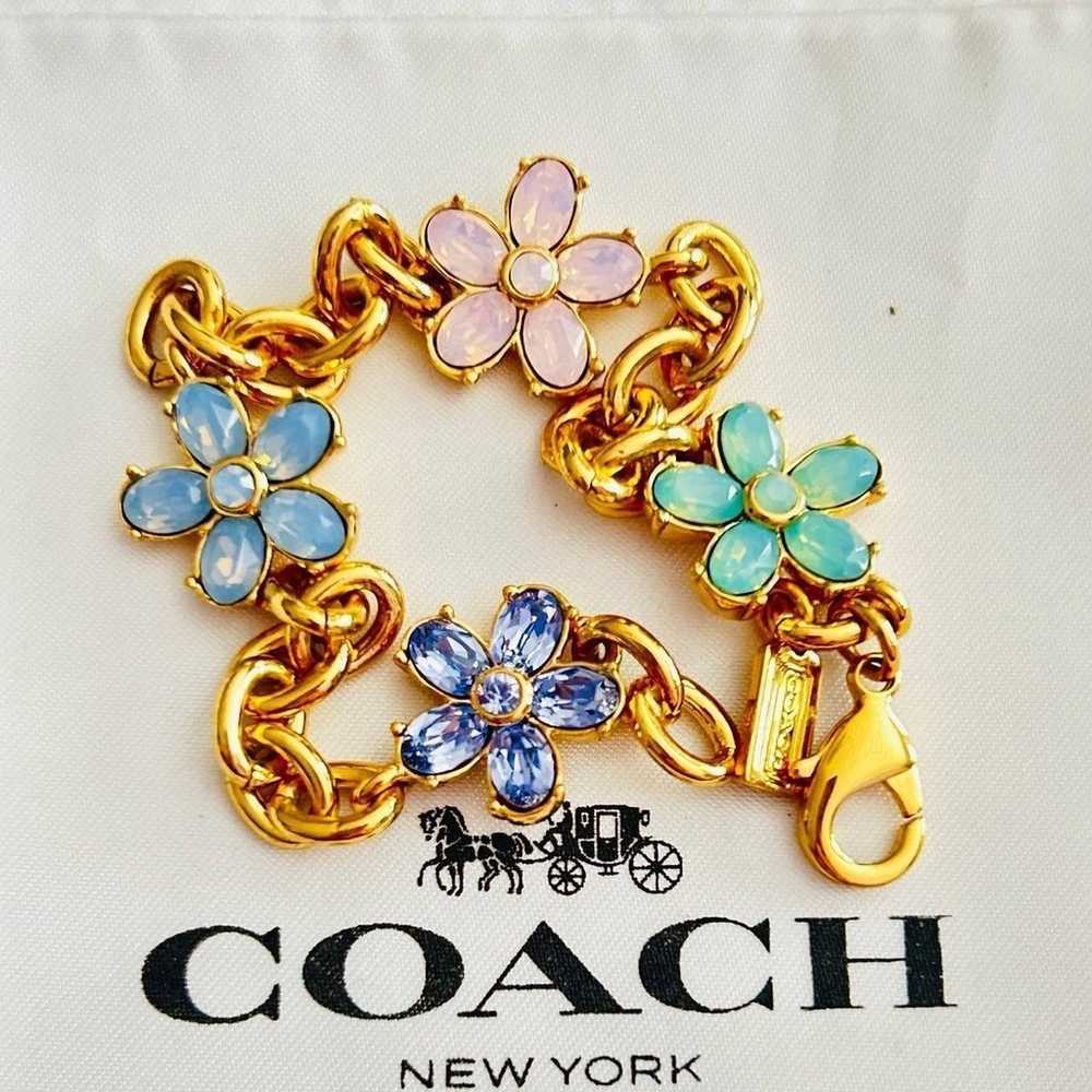 NWOT Coach Tea rose Flower Bracelet - image 6